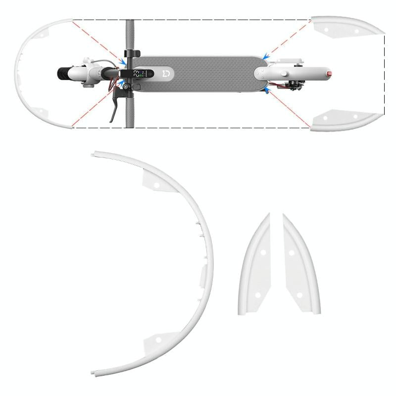 V562-B1064413060DBT-202502241659-00 Xiaomi M365 Side Protection & Bumper Set - White - Image 1
