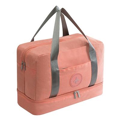 V562-B1066892020DBT-202503041340-00 Travel-ready Waterproof Beach Bag with Double Layer Design - Orange Powder - Image 1