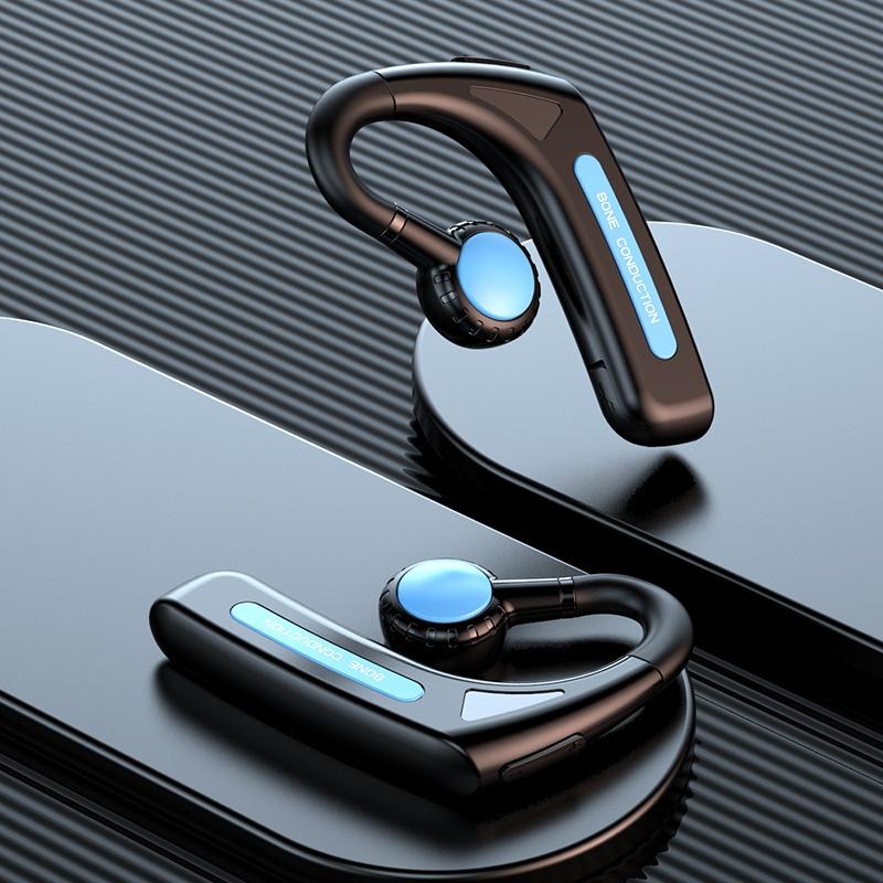 V562-B106828100ADE-202505231807-00 Wireless Bone Conduction Bluetooth Headset - Hanging Ear Design - Blue - Image 1