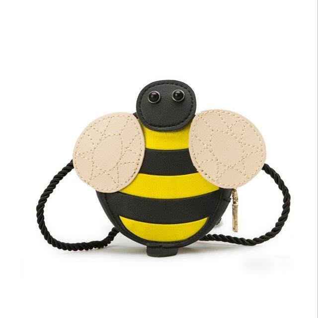 V562-B106968050DBT-202505191713-00 Adorable Kids' Tassel Purse Cute Cartoon Animals - Bee - Image 1