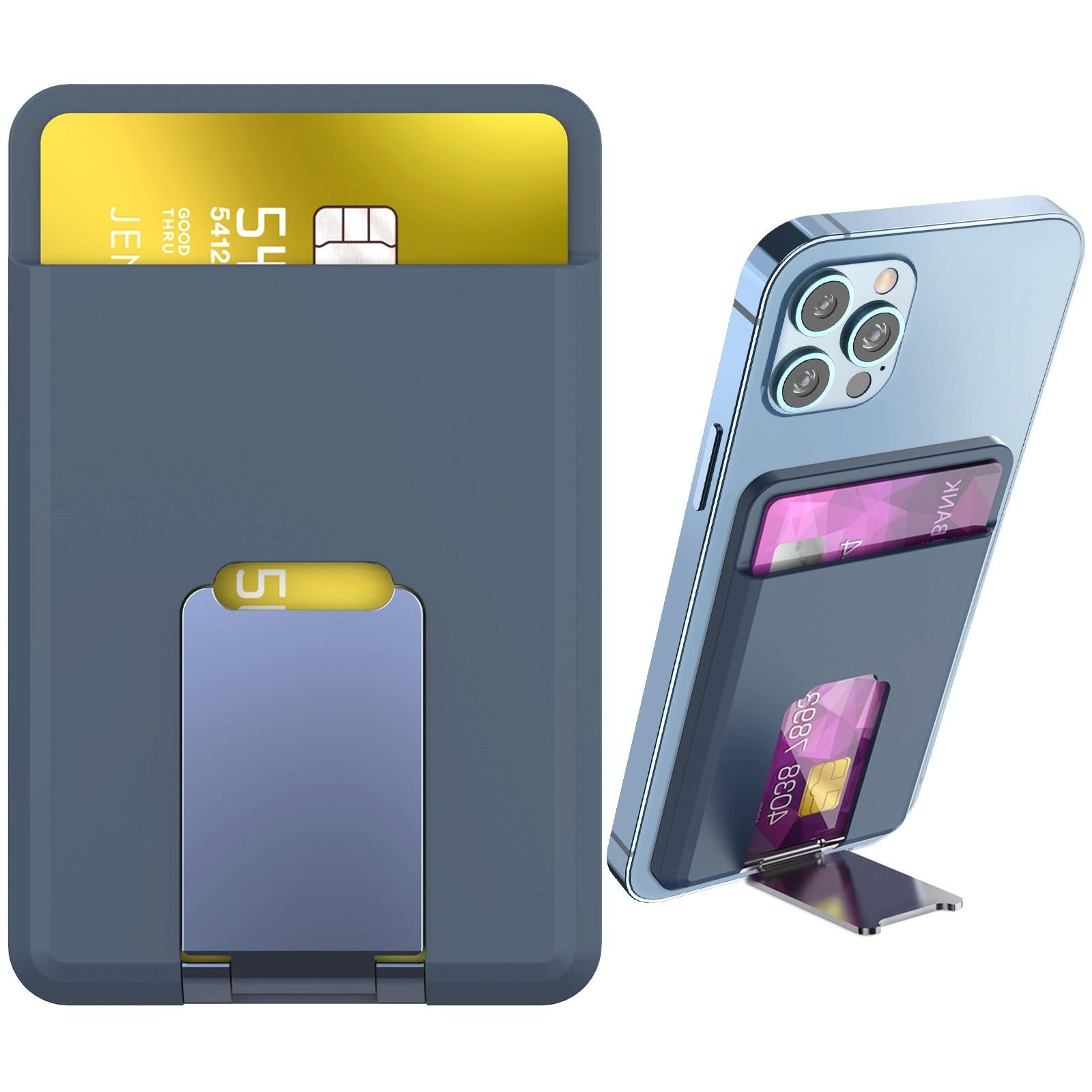 V562-B1073853060DBT-202503280212-00 Universal Mobile Phone Card Holder Organizer Bag - Dark Blue - Image 1