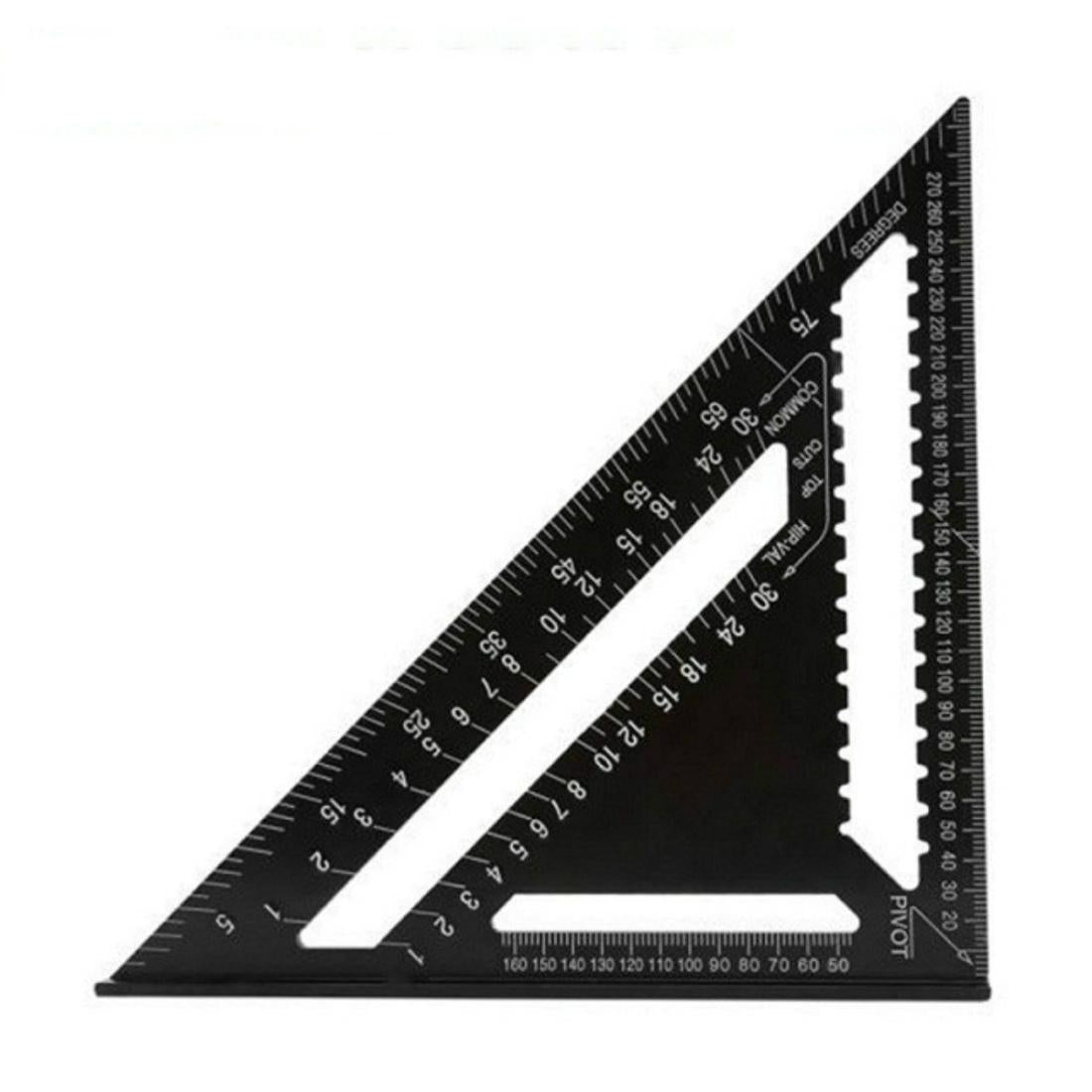 V562-B107625250DBT-227097-00 Woodworking Square Layout Gauge - Angle Ruler Measuring Tool - 12 Inch Black - Image 1