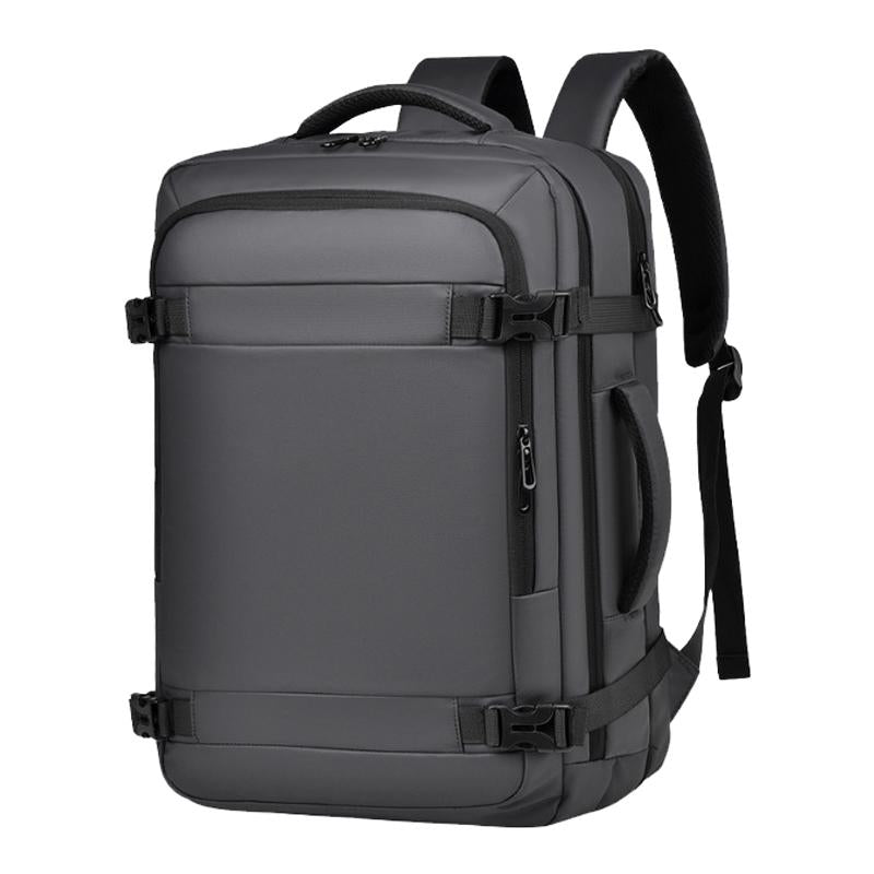 V562-B1078435060DBT-202505191553-00 Expandable Double Shoulder Backpack For Business Or Casual Use - Gray - Image 1