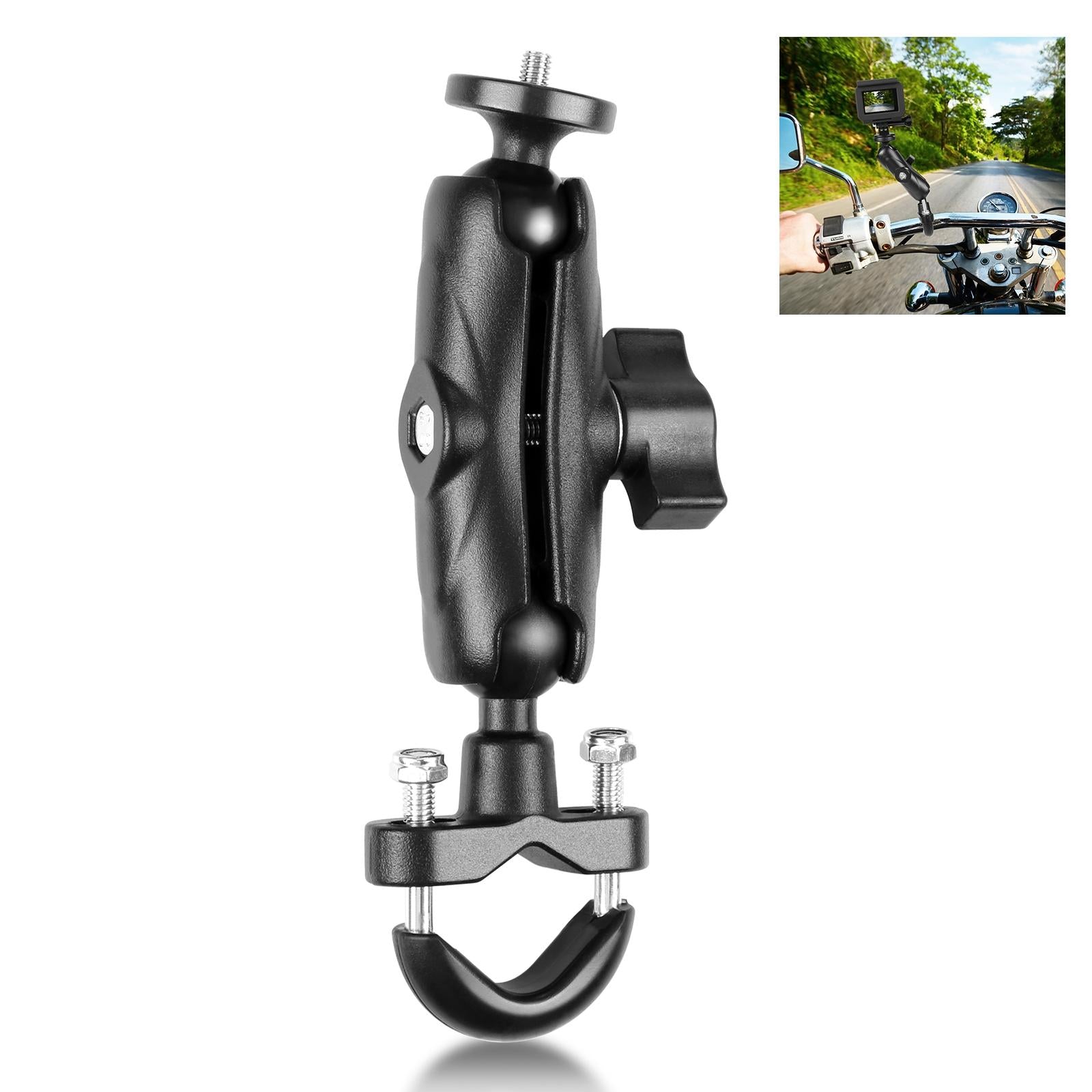 V562-B107UP-220804-00 Motorcycle Handlebar Fixed Mount u Bolt Base Holder for Gopro and Other Action Cameras - Image 1