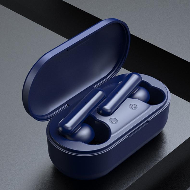 V562-B10814700AYS-202504212106-00 Mini Touch Control Tws Wireless Earphones with Mic & Charger Box - Blue - Image 1