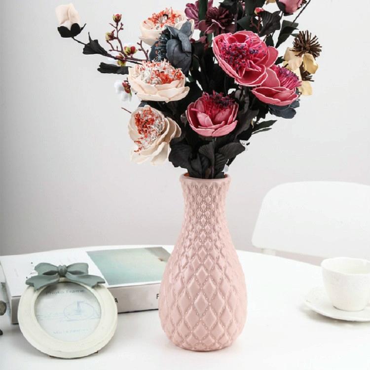 V562-B108374940DBT-202503041630-00 Hydroponic Plastic Vase for Dry and Wet Flower Arrangements - Desktop Furnishings - Pink - Image 1
