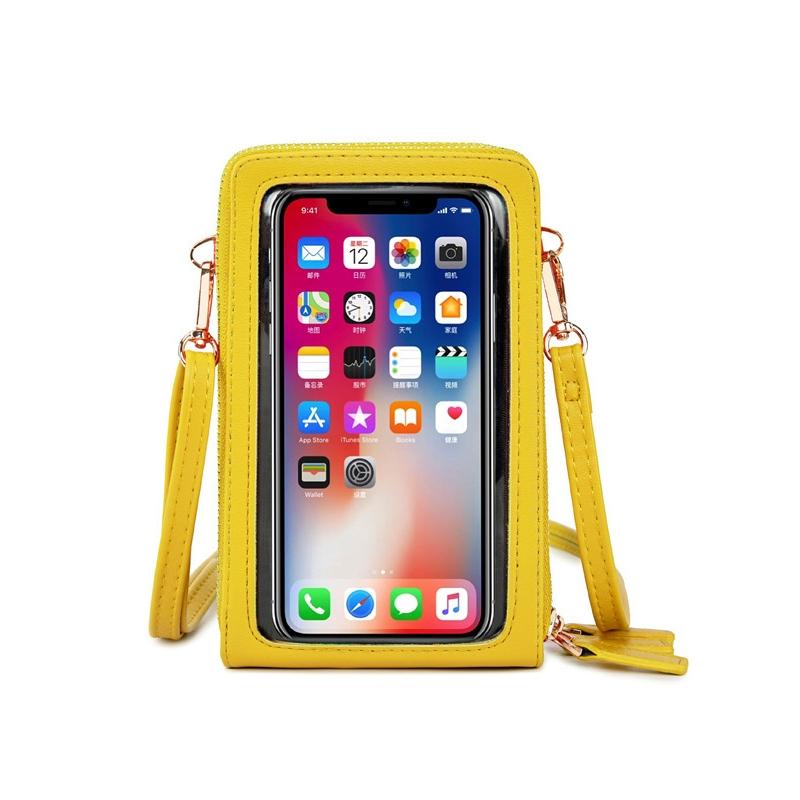 V562-B1086102060DBT-202505191607-00 Multifunctional Touch Screen Phone Bag - Yellow - Image 1
