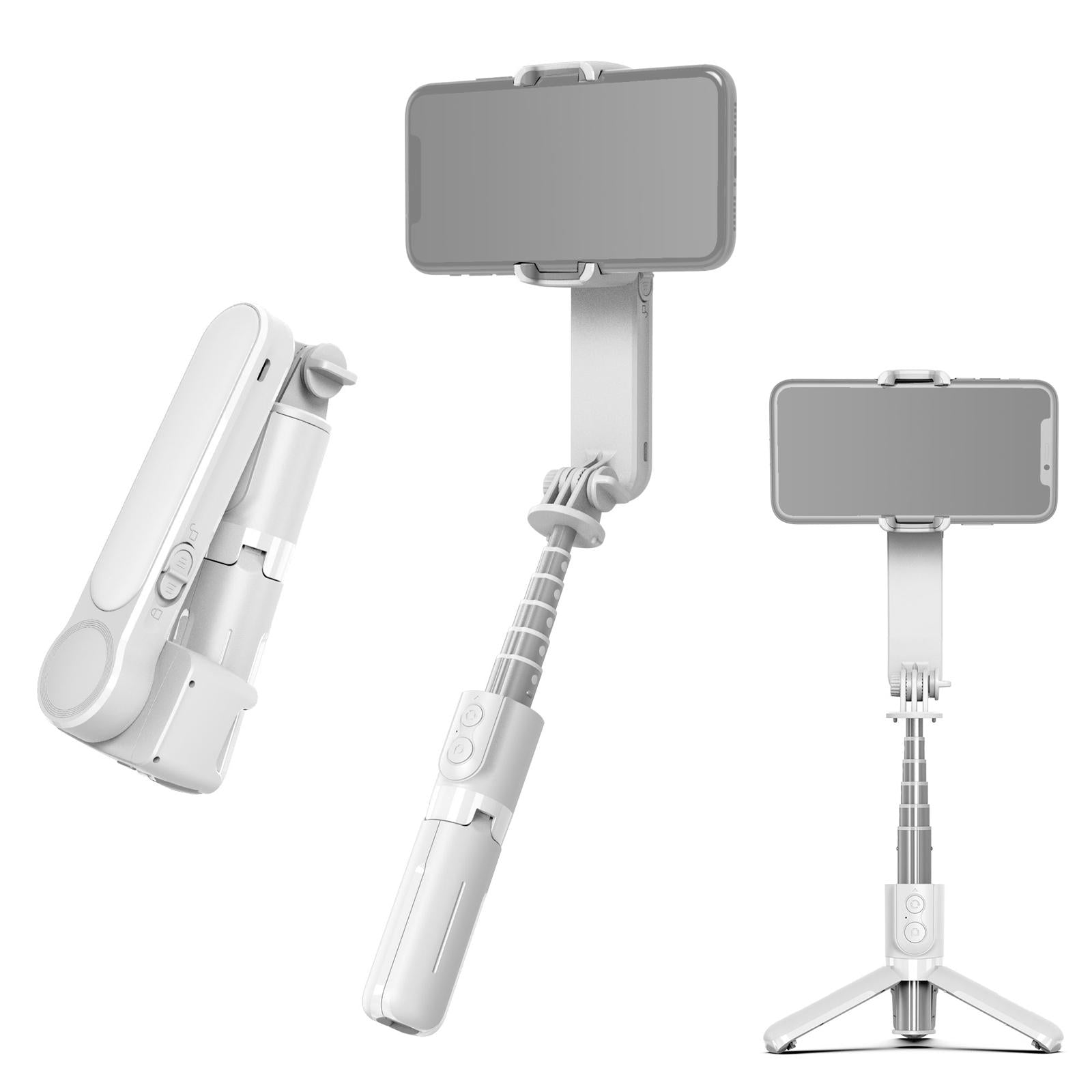 V562-B108786100ADE-202504301326-00 Mini Folding Gimbal Stabilizer with Tripod - White - Image 1