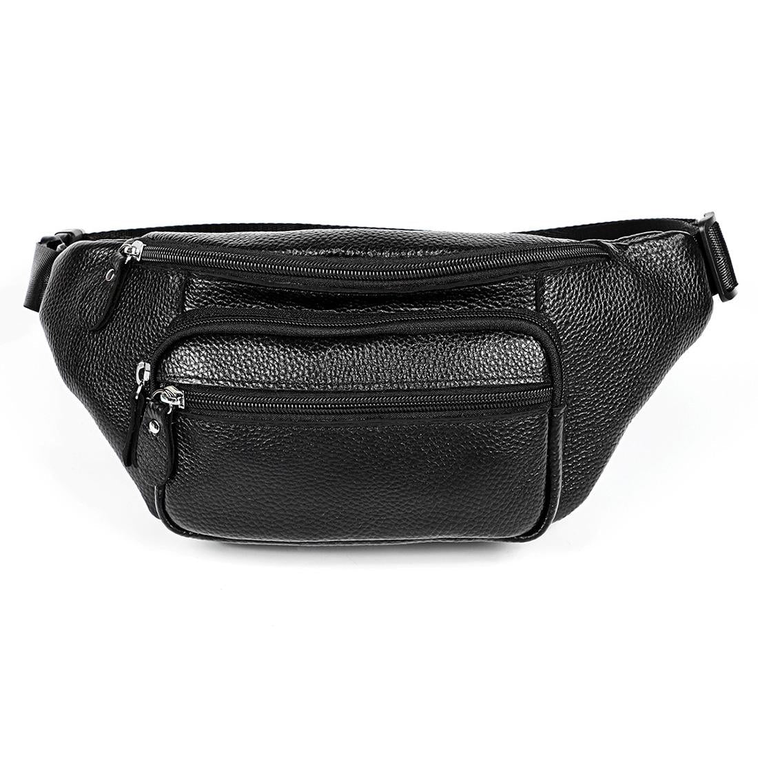 V562-B10879500ADE-202505191523-00 Outdoor Leather Shoulder Bag For Sports & Phone - Black - Image 1