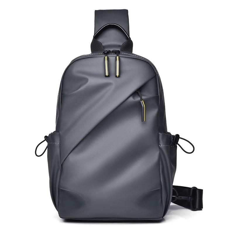 V562-B1091134060DBT-202505191640-00 Large Capacity Waterproof Crossbody Chest Bag - Gray - Image 1