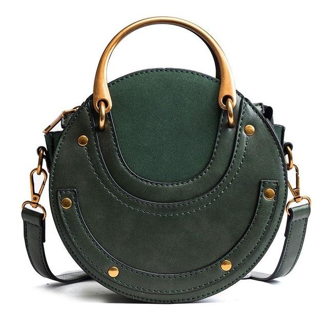 V562-B1091831410DBT-202504251540-00 Retro Leather Mini Shoulder Bag for Women - Green - Image 1
