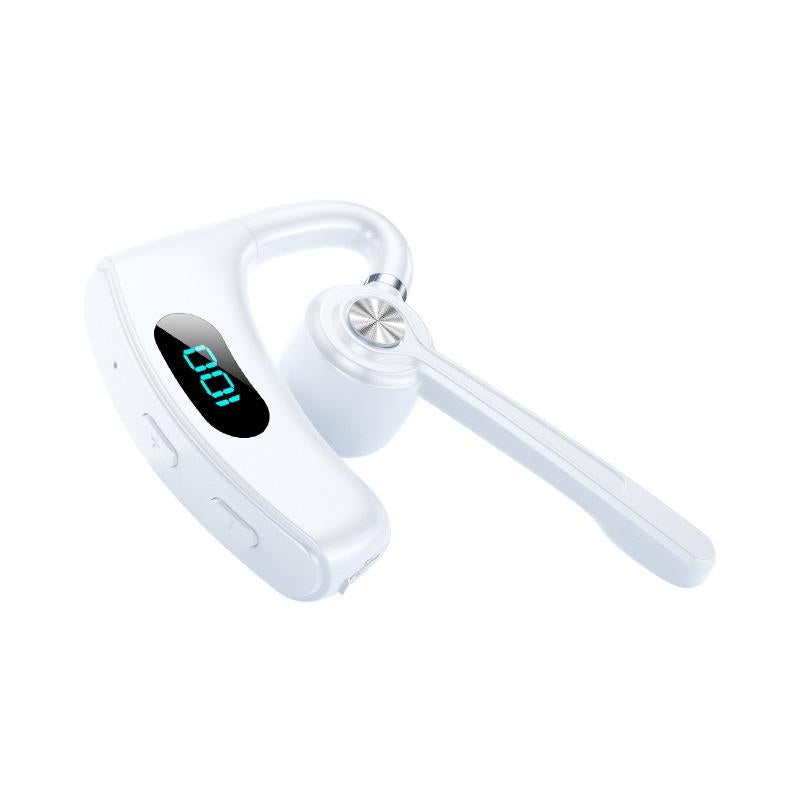 Bone Conduction Gaming Bluetooth Earphones with Noise Reduction - White