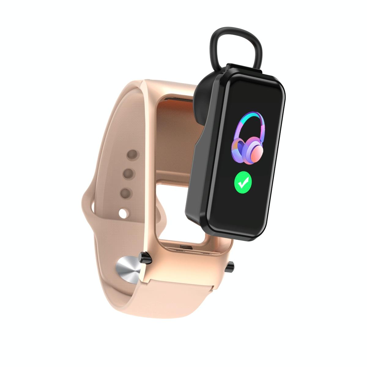 V562-B109452100ADE-202503062030-00 Bluetooth Smart Bracelet With Hd Screen - Rose Gold - Image 1