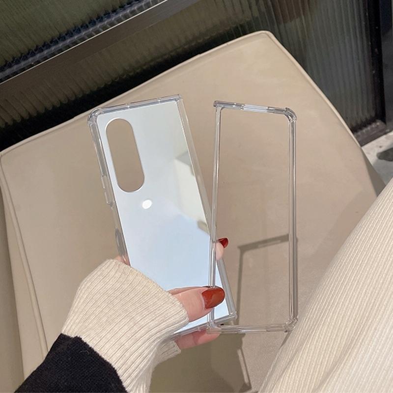 V562-B109552300ADE-202503211451-00 For Samsung Galaxy Z Fold4 5G Reflective Noodle Case - Reflective Finish - Silver - Image 1