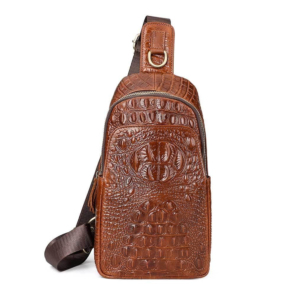 V562-B1097193060DBT-202505191532-00 Leather Men Crossbody Bag - Light Brown - Image 1