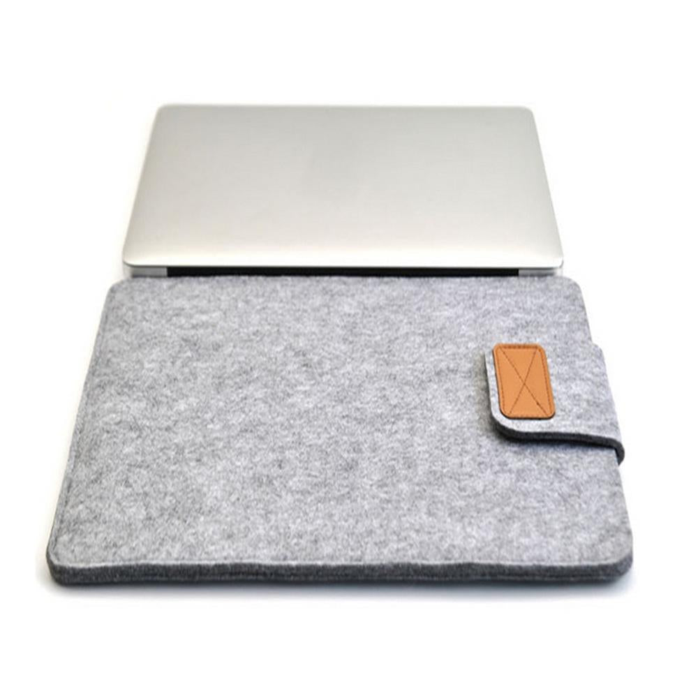 13 Inch Vertical Felt Laptop / Tablet Sleeve Bag - Light Grey