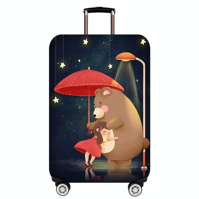 V562-B2069543060DBT-202502281646-00 Medium Elastic Dustproof Luggage Cover - Durable & Protective - Bear Girl - Image 1