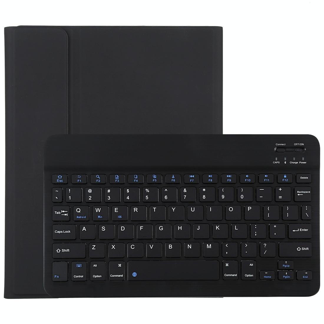 V562-B2105ORPI-202504291912-00 Bluetooth Tablet Case For Ipad Pro 11 With Detachable Microfiber Leather Pen Slot & Holder - Black - Image 1