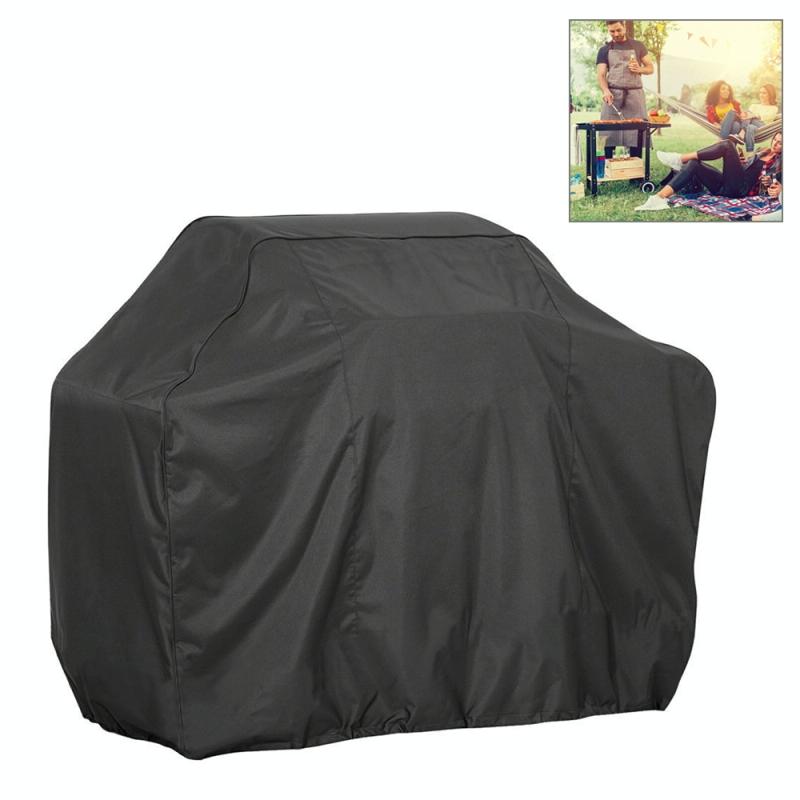 V562-B2127CH-202503031915-00 Waterproof Bbq Grill Cover - Anti-uv Dust-proof 210d Oxford Cloth - 170x61x117cm - Black - Image 1