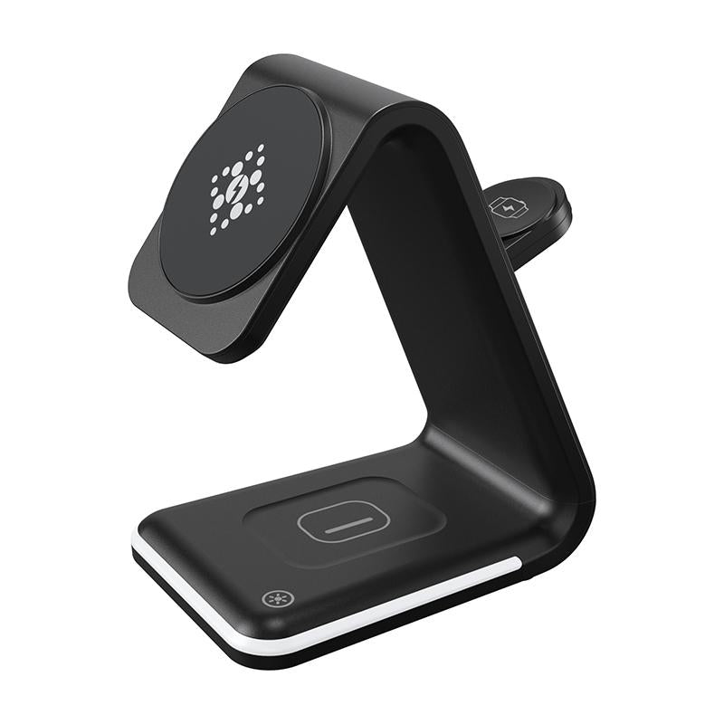 V562-B2421G8PI-202504212022-00 3 In 1 Magnetic Wireless Vertical Charger - Black - Image 1