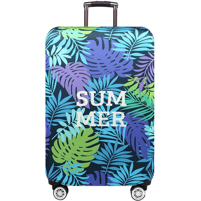 V562-B3060113060DBT-202502281640-00 Stretchy Luggage Dust Cover - Durable & Protective - Size l - Tropical Palm - L - Image 1