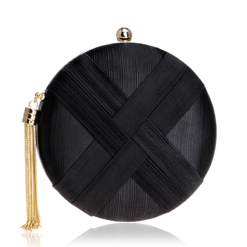 V562-B3692BCC-202503041331-00 Silk Handbag for Fashion Banquets and Parties - Black - Image 1