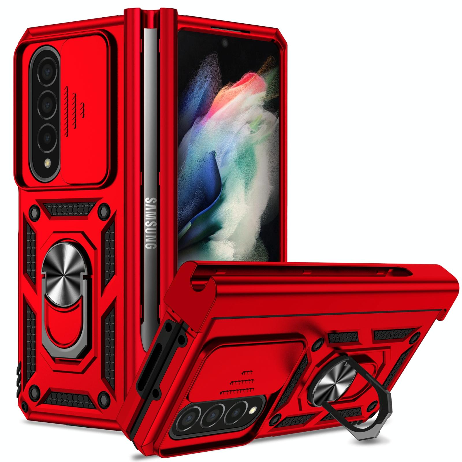 For Samsung Galaxy Z Fold4 5G Secure Sliding Case - Red