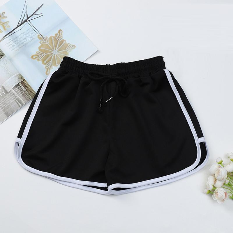 V562-B4074793060DBT-202503262015-00 High Waist Straight Yoga Shorts Women Casual Loose Outerwear - Black - Xl - Image 1