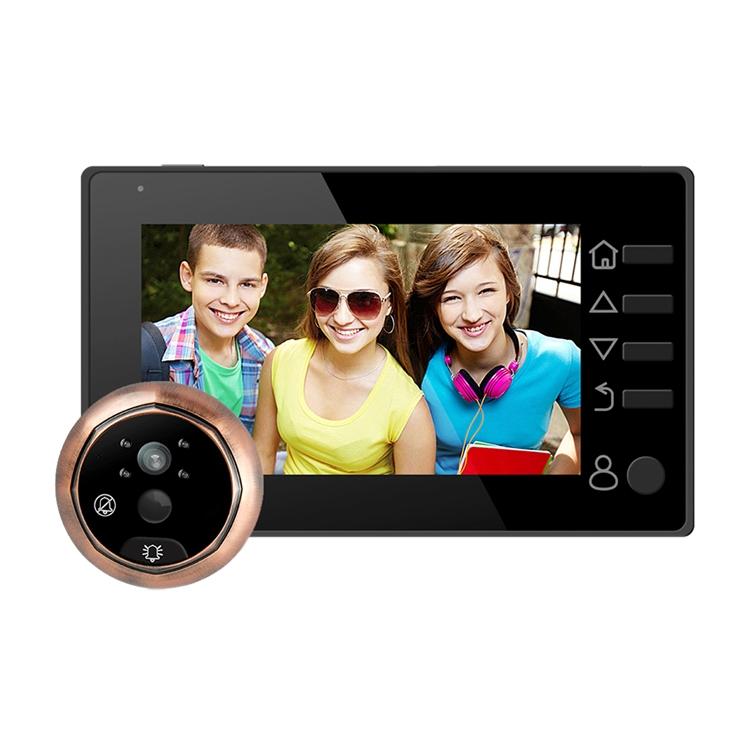 V562-B4200DW-202503041945-00 Smart Doorbell With 4.3 Tft Screen 3.0Mp Camera Night Vision Motion Detection And 32Gb Tf Card Support - Black - Image 1