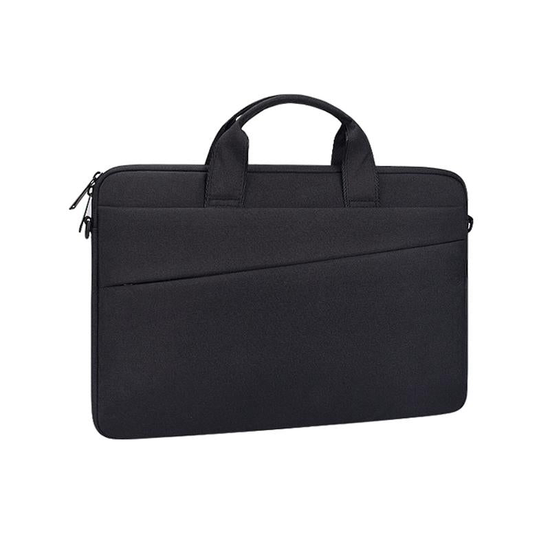 V562-B4856CBM-202502282030-00 Portable Laptop Tablet Bag - 15.4 Inch Double Side Pockets Soft Handle Oxford Cloth - Black - Image 1