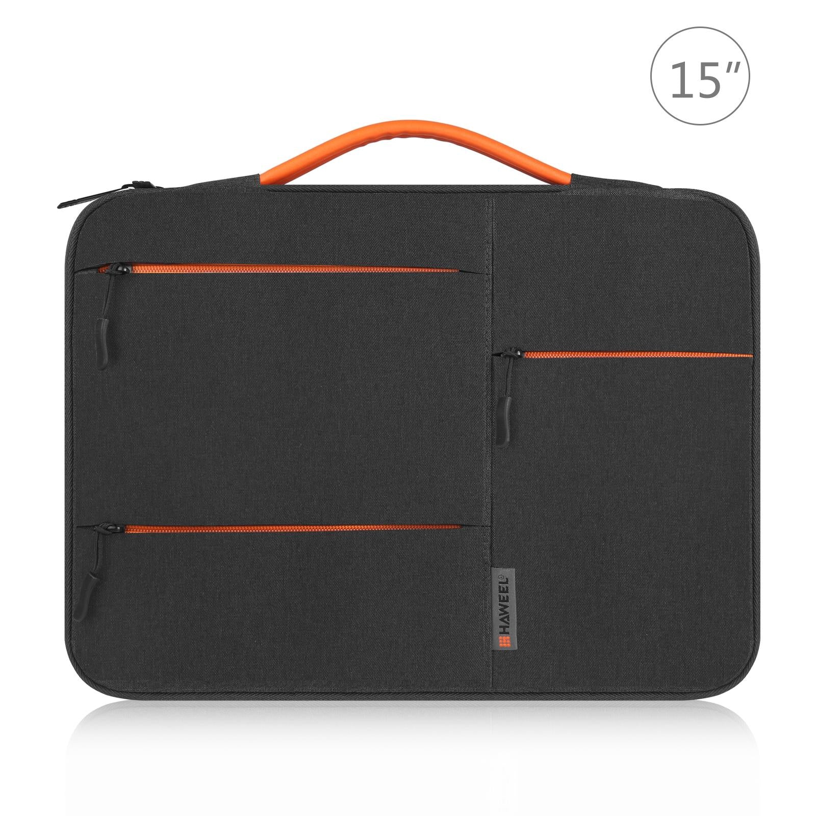 V562-B6612LWH-202502282306-00 15.0 Laptop Sleeve Case for Macbook Samsung Thinkpad Sony Dell Alienware Chuwi Asus Hp - Zipper Briefcase Handbag 15.0-16.0 Laptops - Black - Image 1