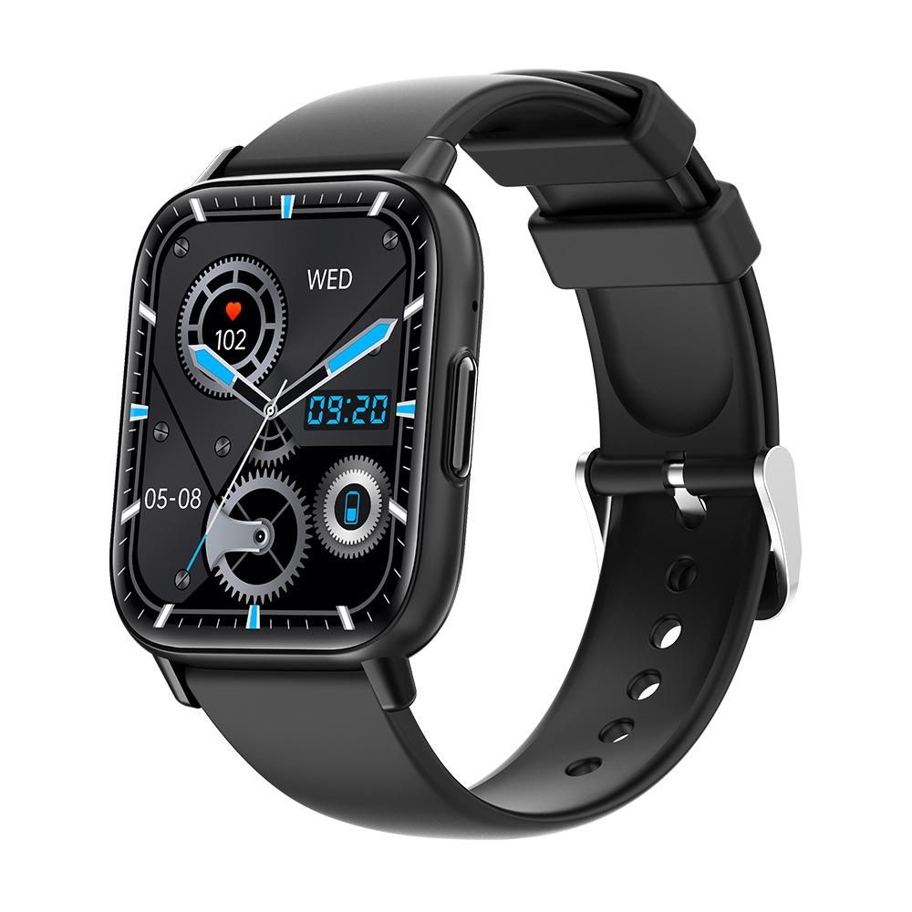 V562-B7380AC-202504251931-00 1.83 Inch Ip68 Waterproof Smart Watch Support Body Temperature Monitoring / Heart Rate / Blood Oxygen / Blood Pressure Monitoring - Black - Image 1