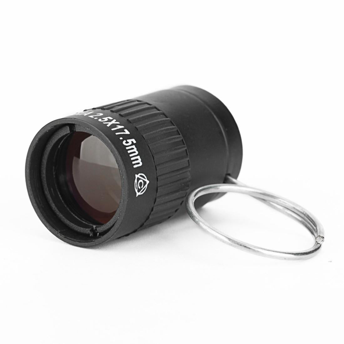 V562-B7455GO-202502241540-00 Mini Pocket Telescope with Finger Buckle - 2.5x17.5mm - Black - Image 1