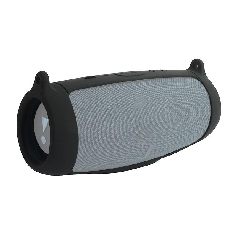 Portable Silicone Speaker Cover with Shoulder Strap & Carabiner for Jbl Charge 5 - Black