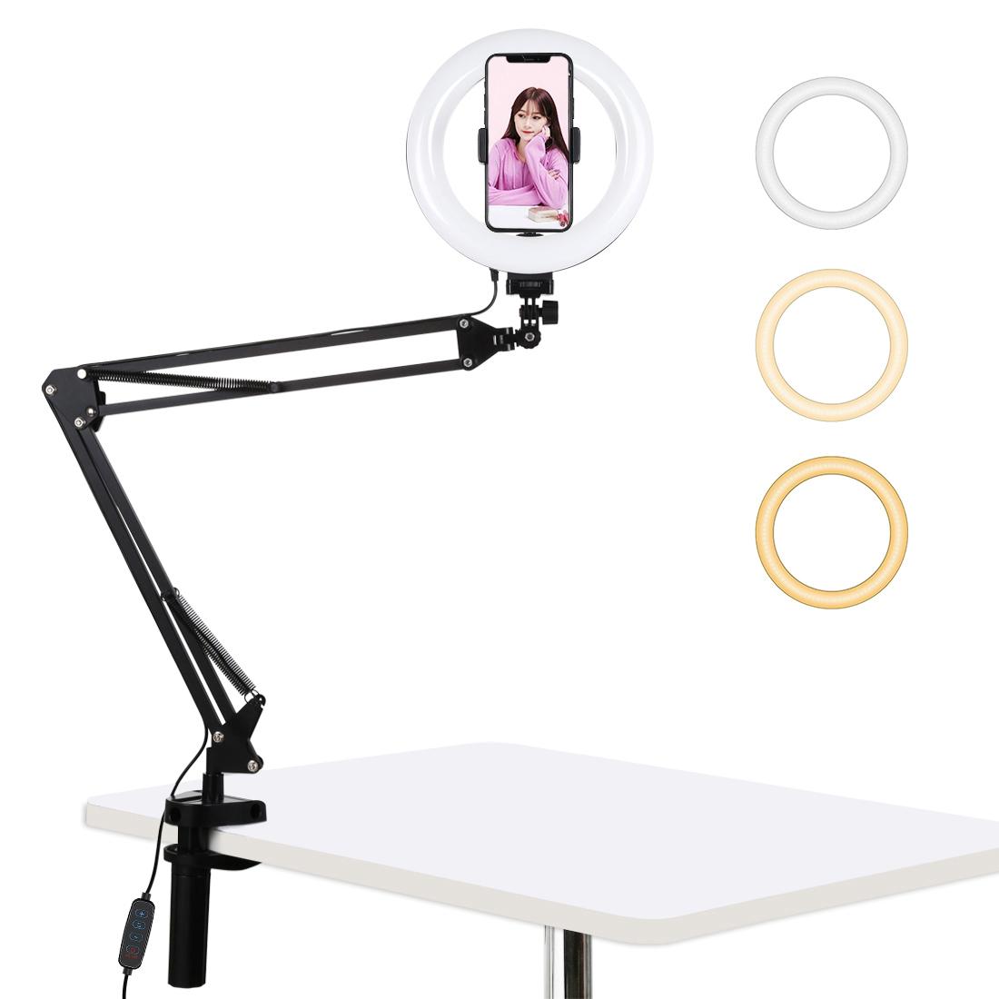 V562-B9803TKP-202503061910-00 7.9 Ring Light with Usb 3 Modes Dual Colour Phone Clamp - Image 1