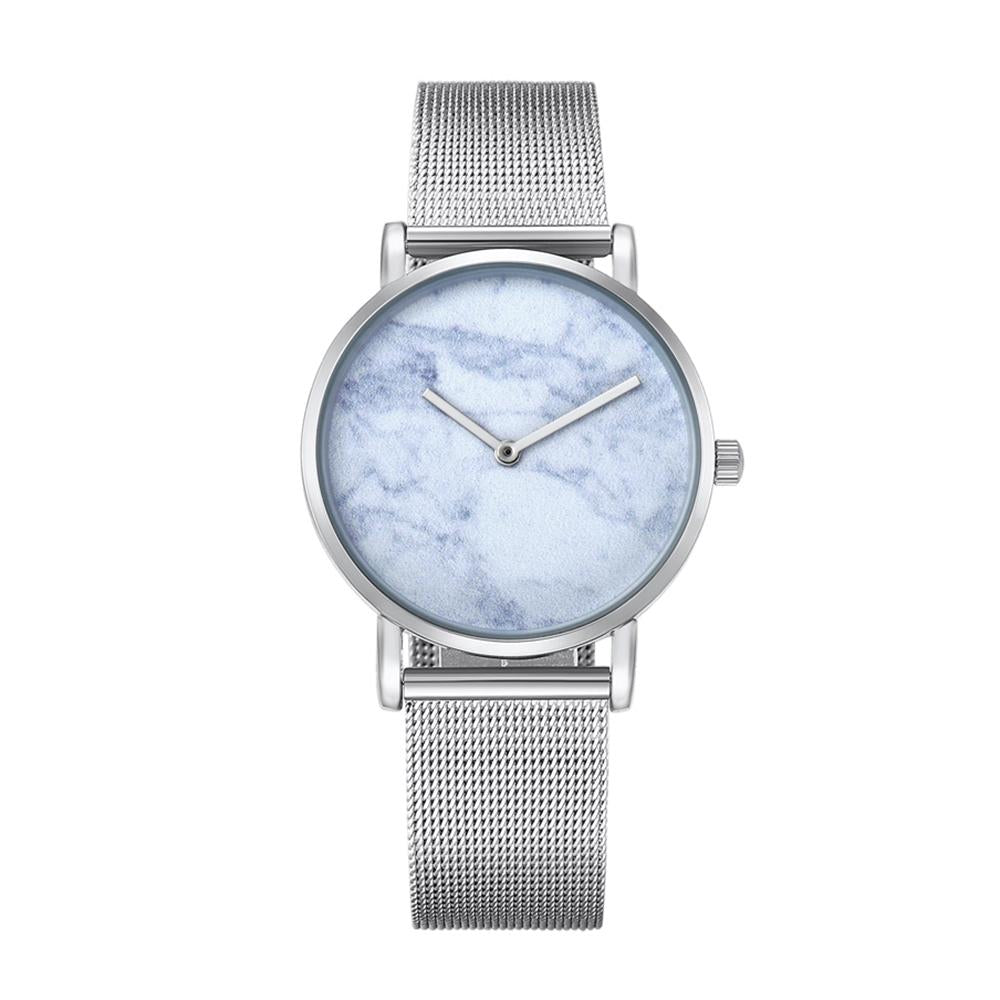 V562-C0370AW-227155-00 Stylish Women Quartz Watch with Stainless Steel Band - Round Dial Silver Alloy Case - Wa0730C - Image 1