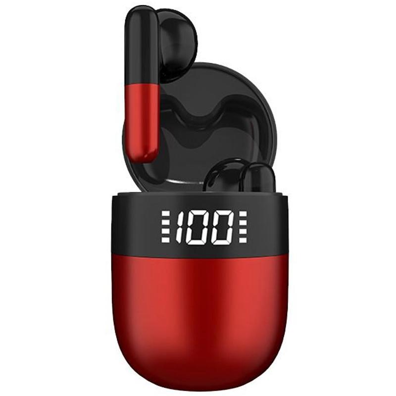 V562-C100134100AYS-202505222000-00 Wireless Bluetooth Earphones with Led Display and Hifi Sound for Sports - Red - Image 1