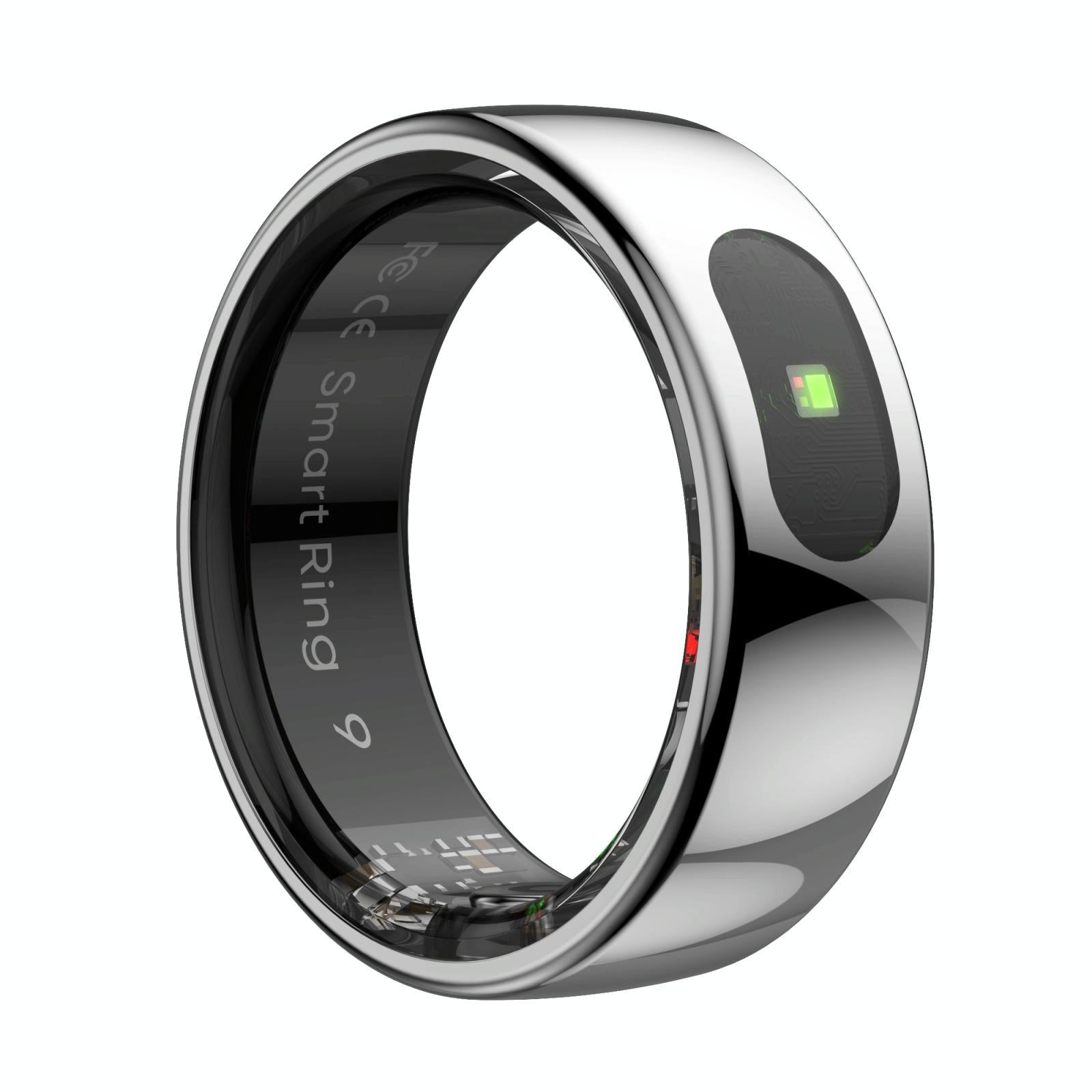V562-C100297200AYS-202504281905-00 Smart Ring Heart Rate Blood Oxygen Sleep Sports Size 12 - Silver - Image 1