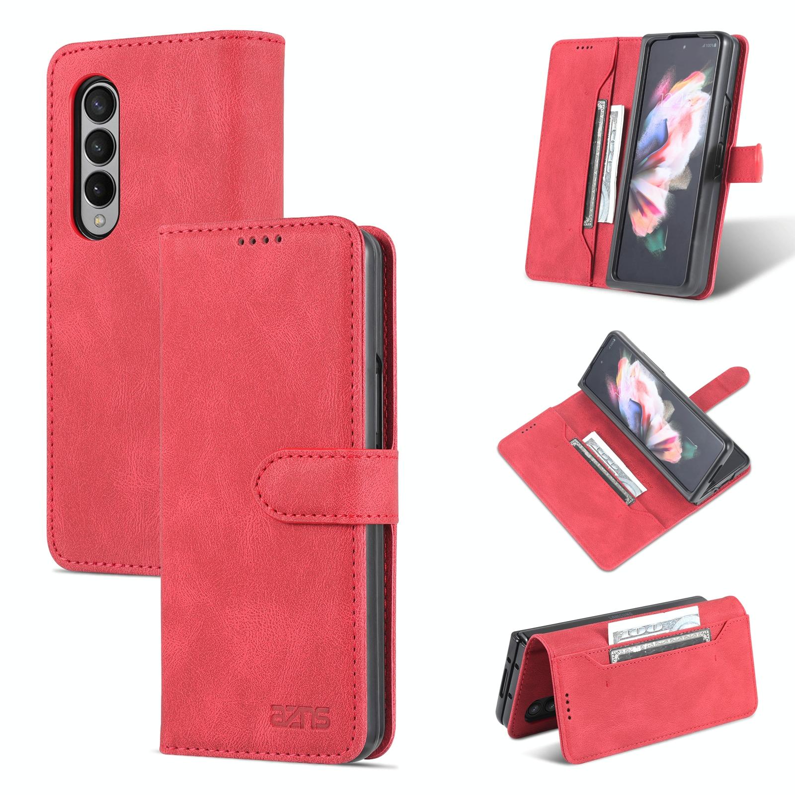 V562-C100521300ADE-202505221926-00 For Samsung Galaxy Z Fold4 5G Horizontal Flip Tpu Phone Case - Red - Image 1