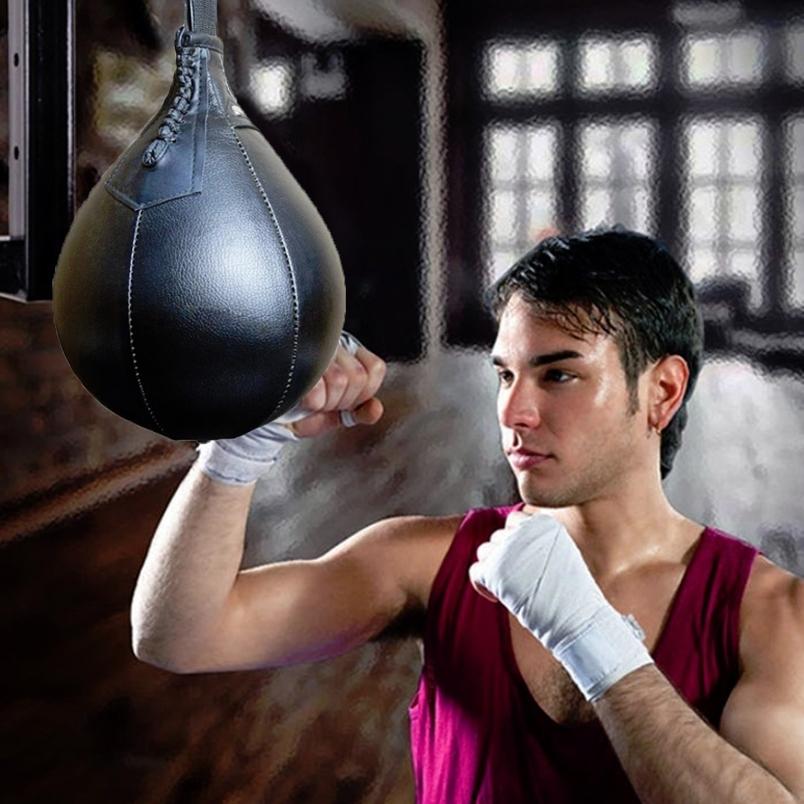 V562-C1005757350DBT-202503072141-00 Adult Hanging Speed Ball For Boxing Fitness - Free Punching Bag - Pear Shape Black - Image 1