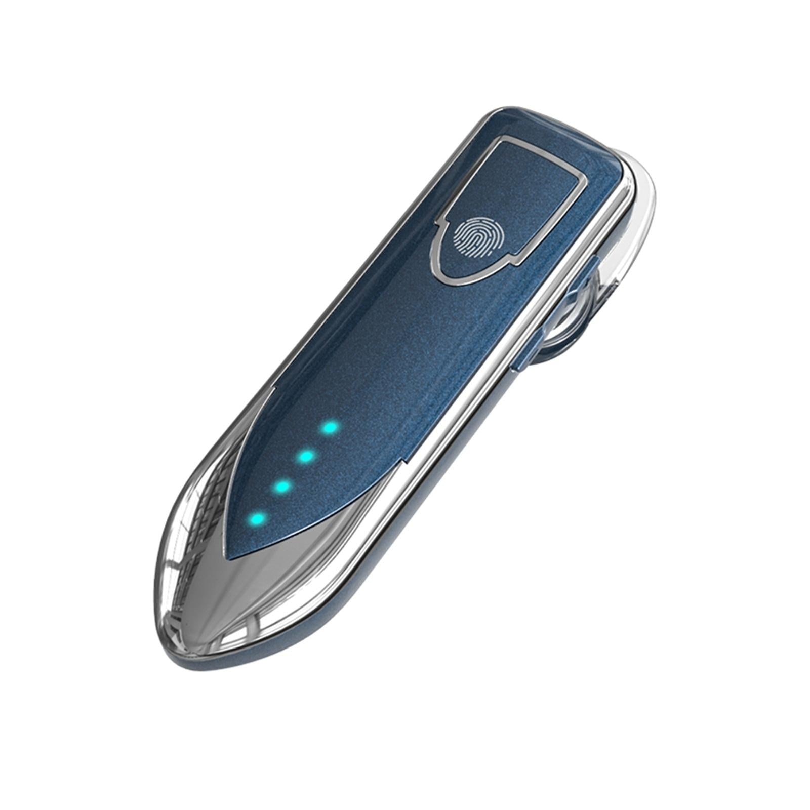 Business Style Bluetooth 5.0 Earphone with Touch Switch - Blue