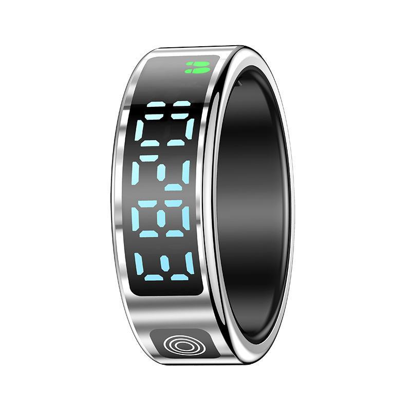 V562-C101328200AYS-202504281847-00 Smart Ring Size 8 Hand Gestures Control Health Monitoring Sports Modes - Silver - Image 1