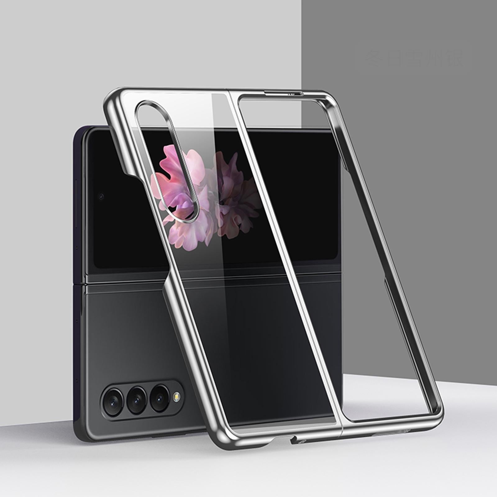V562-C101392300ADE-202503211411-00 For Samsung Galaxy Z Fold4 5G Shockproof Electroplated Case Samsung Fold 4 - Silver - Image 1