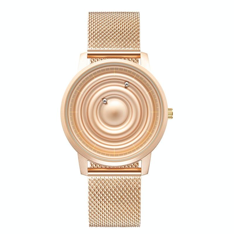 V562-C1026724060DBT-202504171905-00 Stainless Steel Men Quartz Watch with Magnetic Strap - 40mm - Rose Gold - Image 1