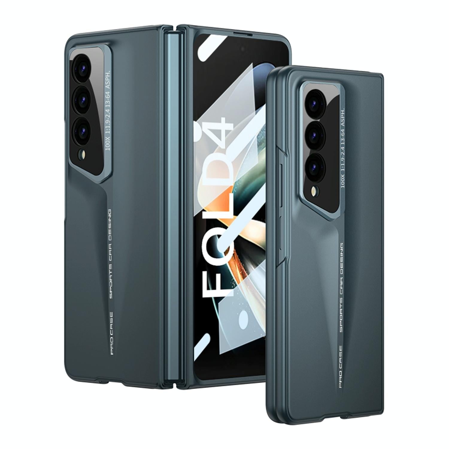 V562-C102892600ADE-202503211351-00 For Samsung Galaxy Z Fold4 5G Full Coverage Ultra Thin Case - Cyan - Image 1