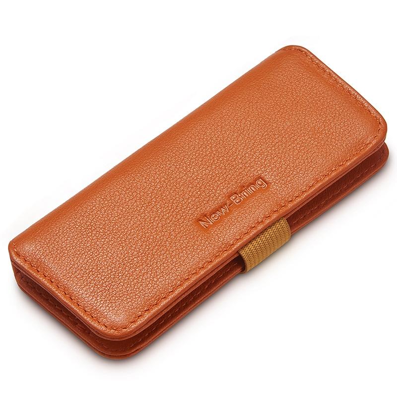 V562-C1031421950DBT-202503282015-00 Leather Key Case With Pull Out Coin Purse Compact Key Storage For Men And Women - Orange - Image 1
