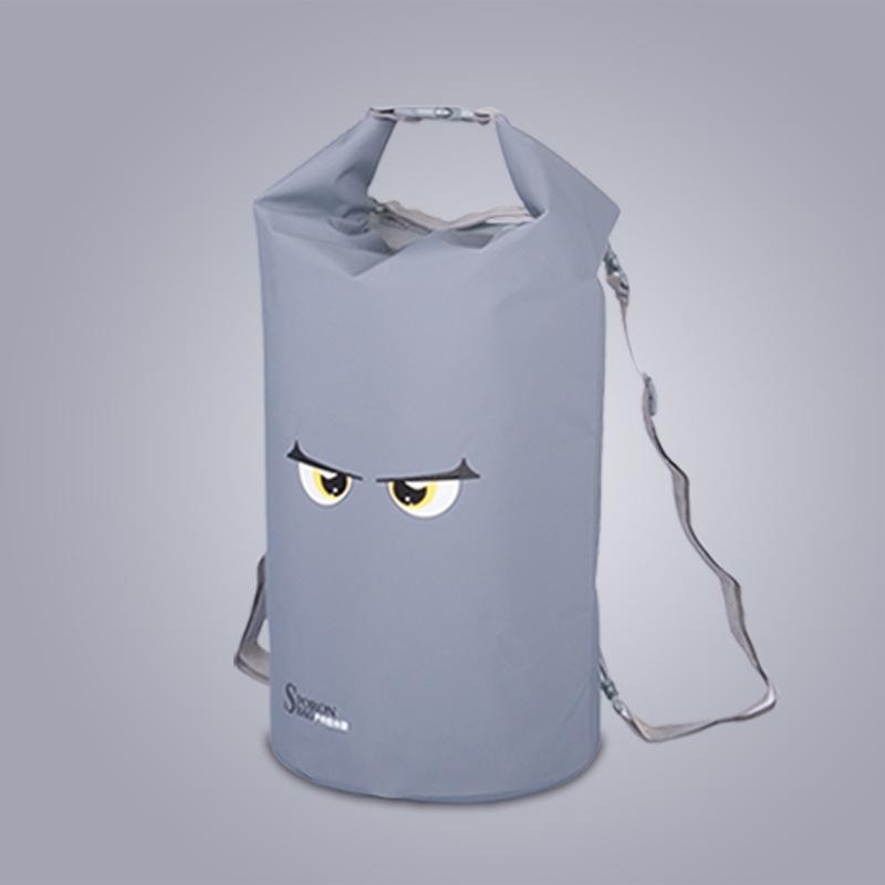 V562-C1040952650DBT-202503032030-00 Waterproof Beach Bag For Outdoor Activities Pvc Mesh Cloth Storage Bucket For Swimming Rafting And Seaside Fun - Grey - Image 1