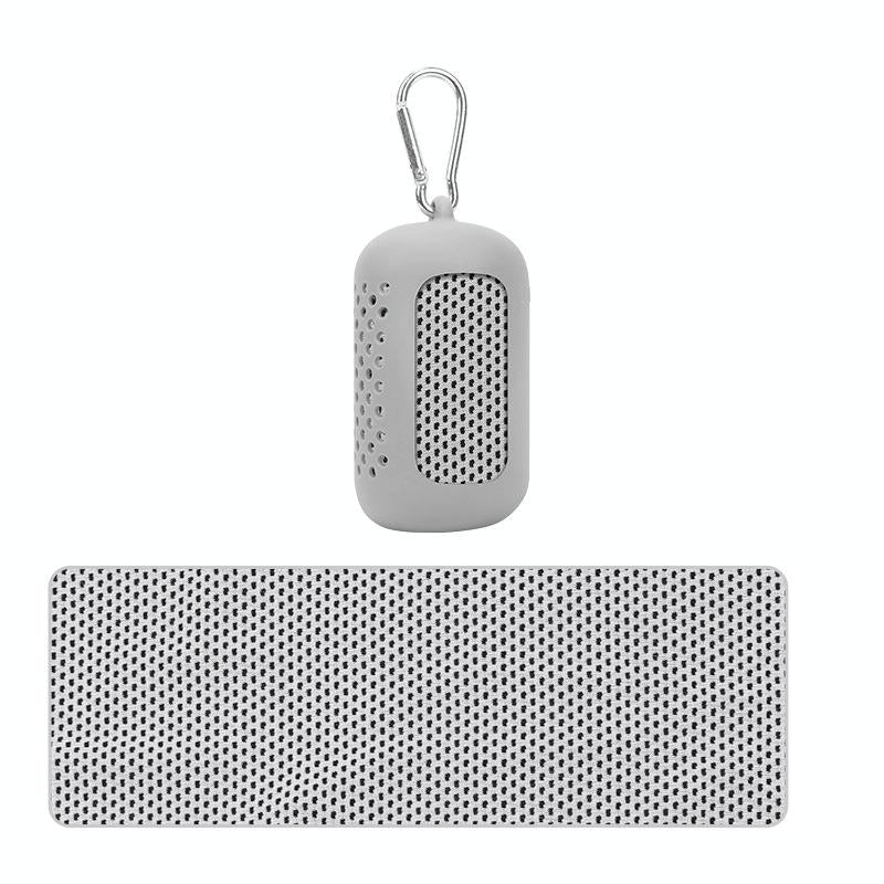 V562-C1042094060DBT-202503072226-00 Portable Quick Dry Sports Towel Set with Silicone Sleeve and Storage Bag - 30x80cm - Grey - 30X80Cm - Image 1