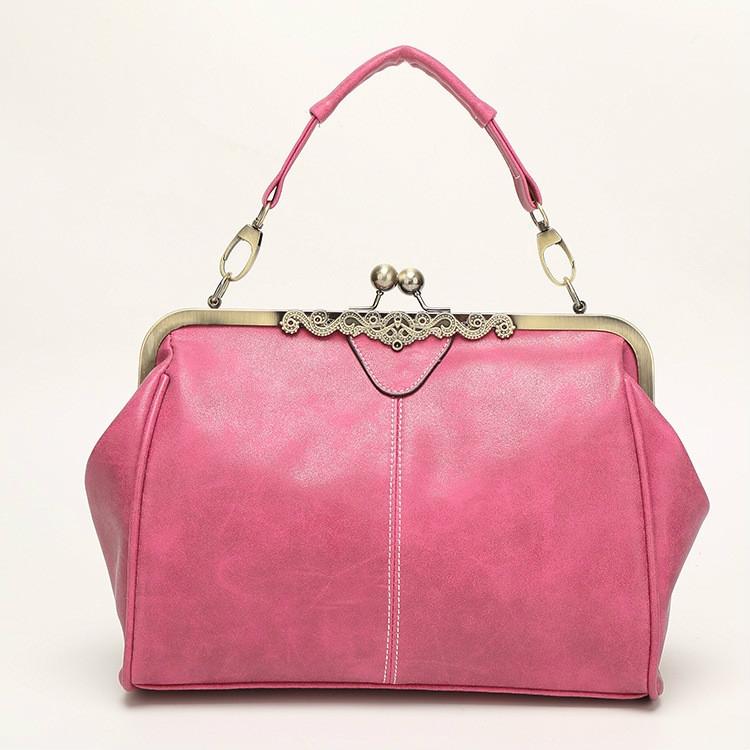 V562-C105938980DBT-202505191440-00 Retro Shoulder Bag For Women Messenger Style - Rose Red - Image 1