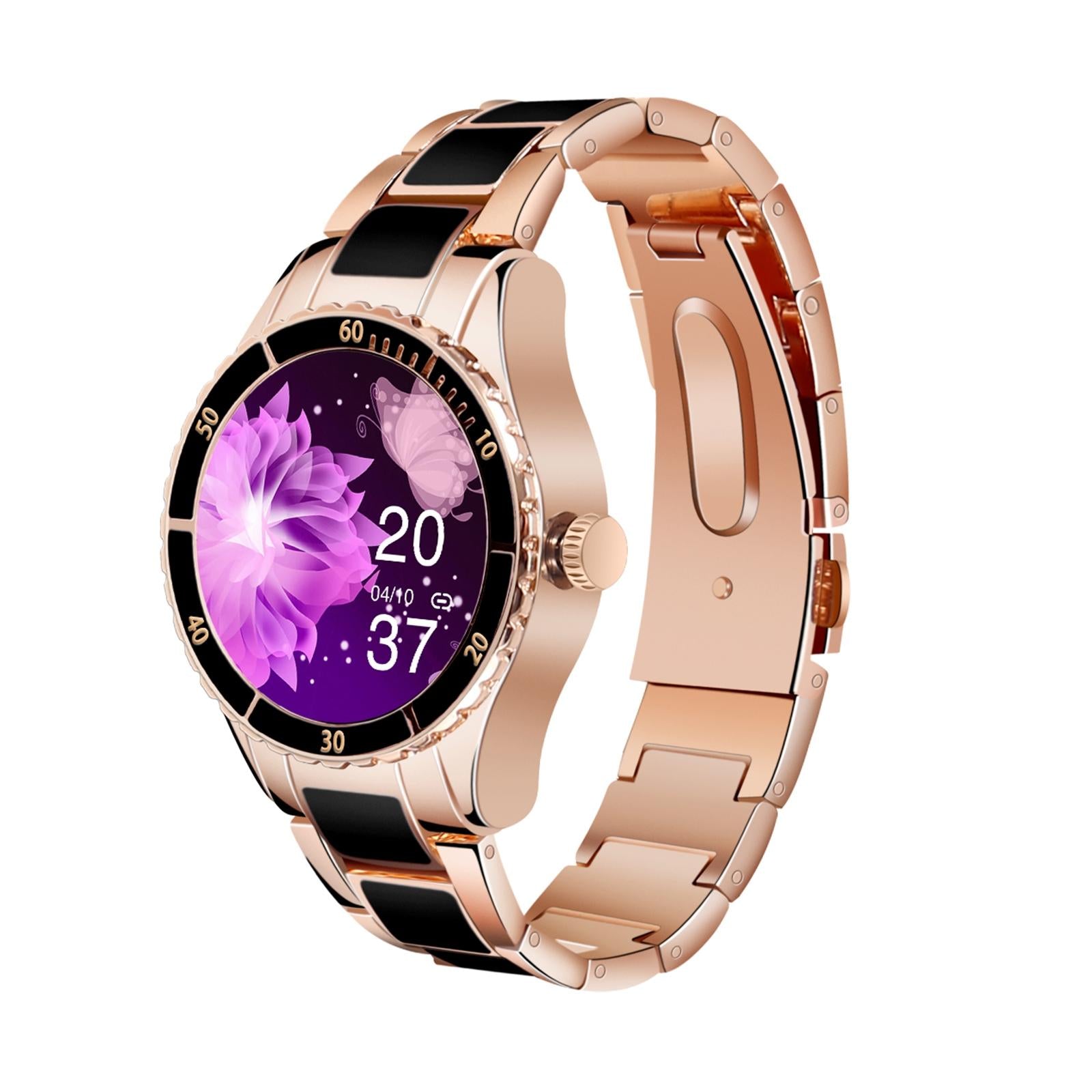 V562-C106141200ADE-202504252126-00 Smart Bracelet With Touch Screen Heart Monitoring Voice Control And Cycle Reminder - Black - Image 1